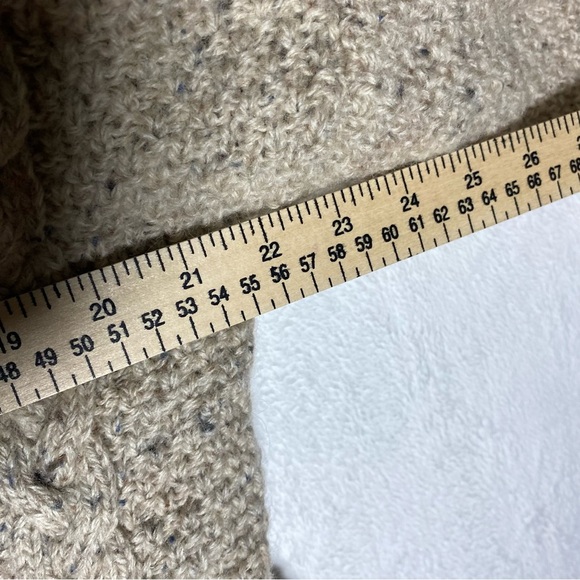 Highland Home Industries British Wool Cardigan Sweater Oatmeal Speckle Size‎ L - Picture 7 of 9